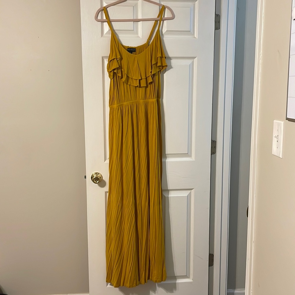 Beautiful Plus size Mustard Maxi dress
